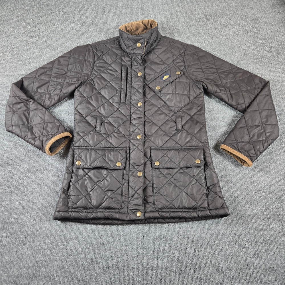 Penfield Quilted Jacket Womens Small Brown Corduroy Trim Utility Coat